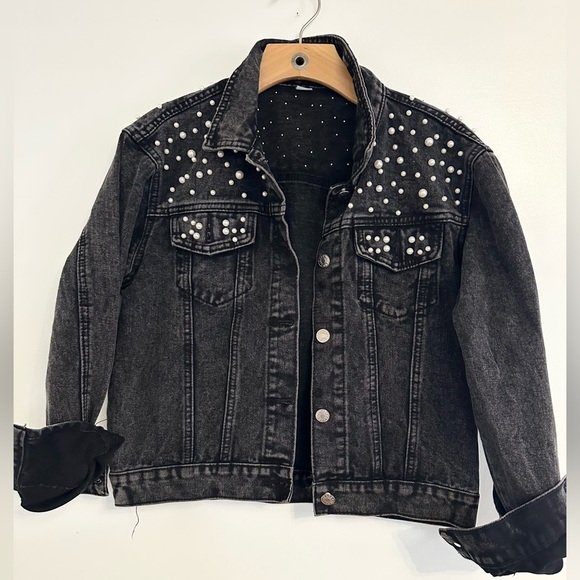 Jackets & Blazers - Pearl Detailed Denim Jacket
